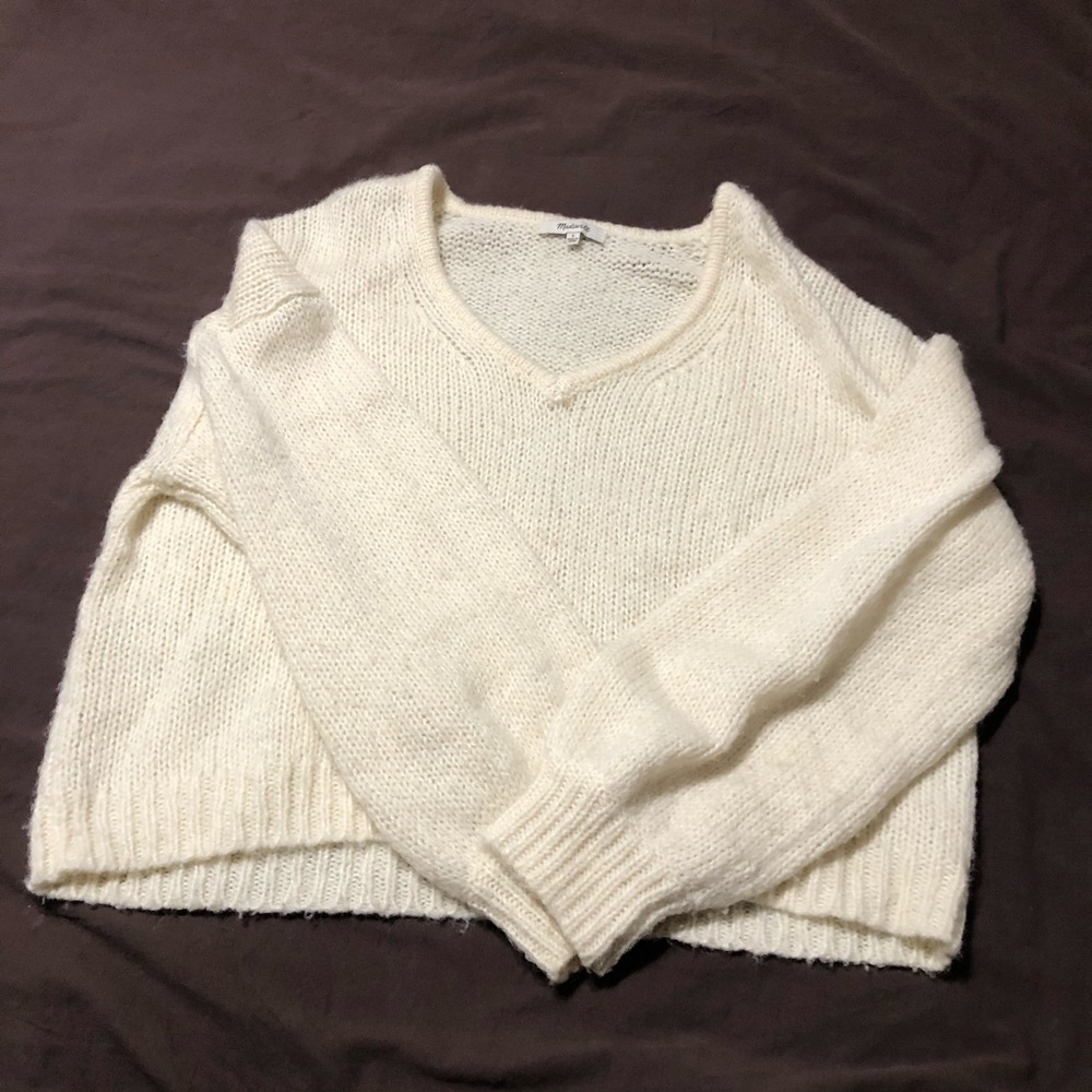 madewell balloon sleeve pullover sweater